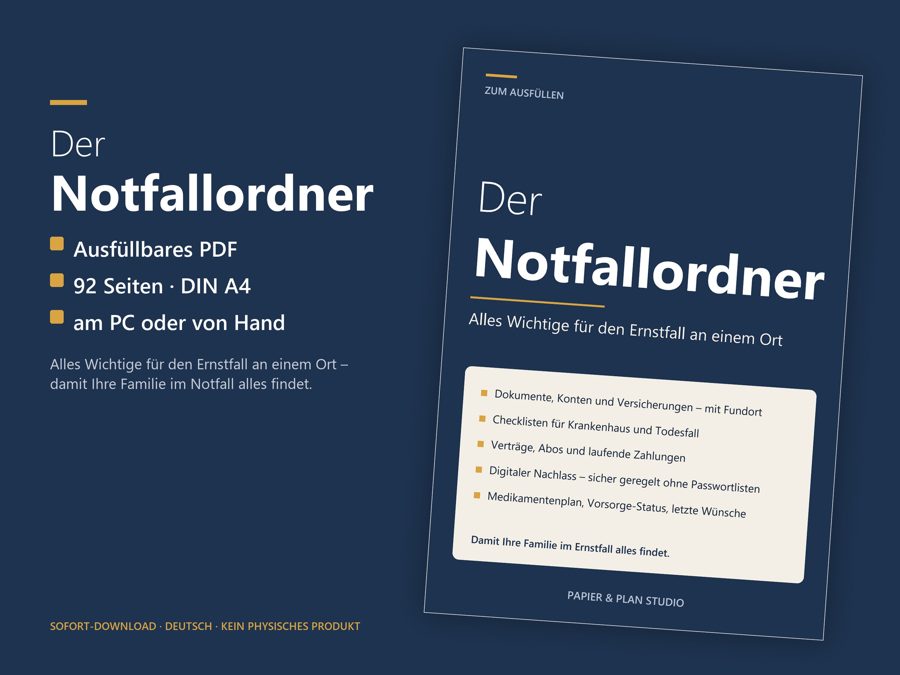 Der Notfallordner – Cover